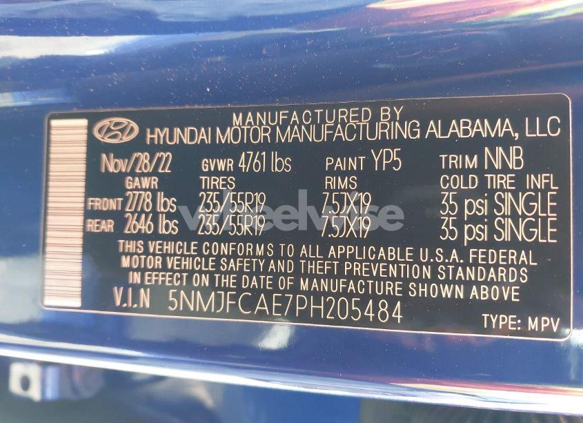 Photo 9 of 2023 Hyundai Tucson SEL (VIN 5NMJFCAE7PH205484)