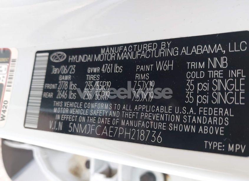 Photo 9 of 2023 Hyundai Tucson SEL (VIN 5NMJFCAE7PH218736)