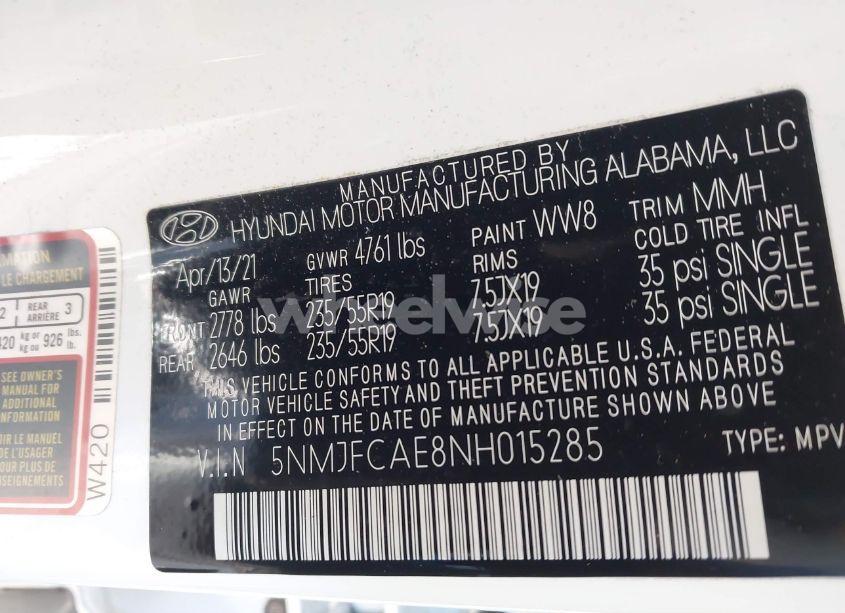 Photo 9 of 2022 Hyundai Tucson SEL (VIN 5NMJFCAE8NH015285)