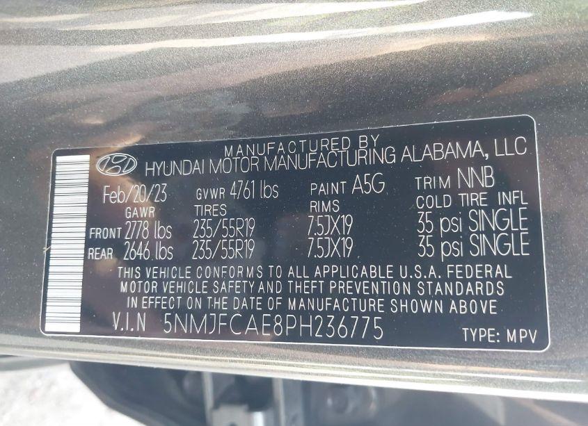 Photo 9 of 2023 Hyundai Tucson SEL (VIN 5NMJFCAE8PH236775)