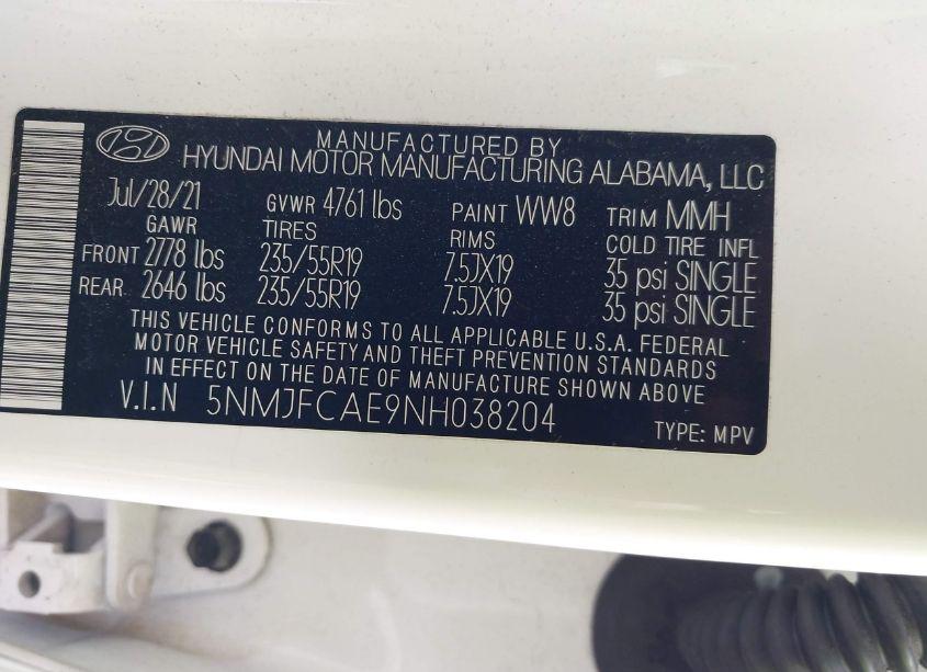 Photo 9 of 2022 Hyundai Tucson SEL (VIN 5NMJFCAE9NH038204)