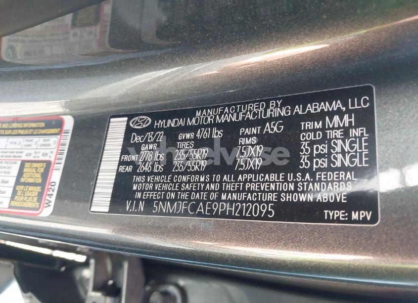 Photo 9 of 2023 Hyundai Tucson SEL (VIN 5NMJFCAE9PH212095)