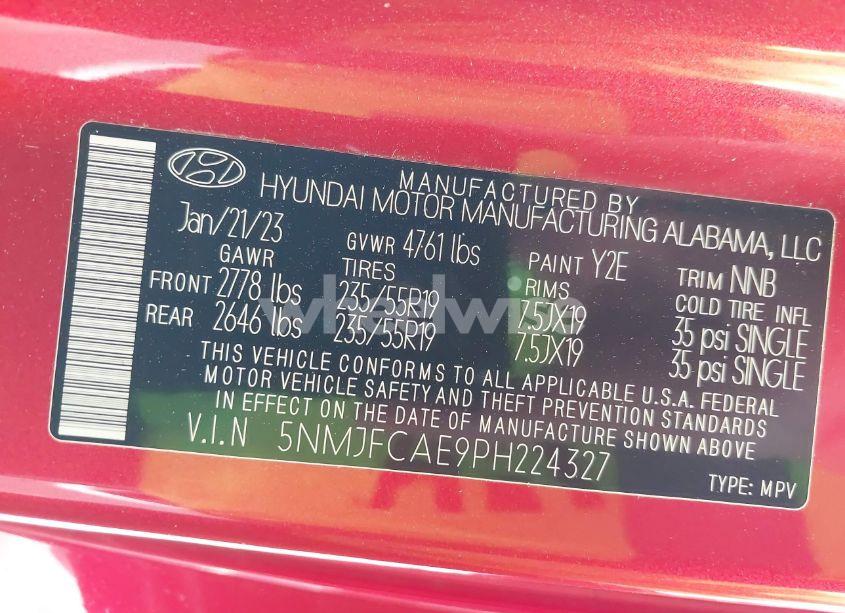 Photo 9 of 2023 Hyundai Tucson SEL (VIN 5NMJFCAE9PH224327)