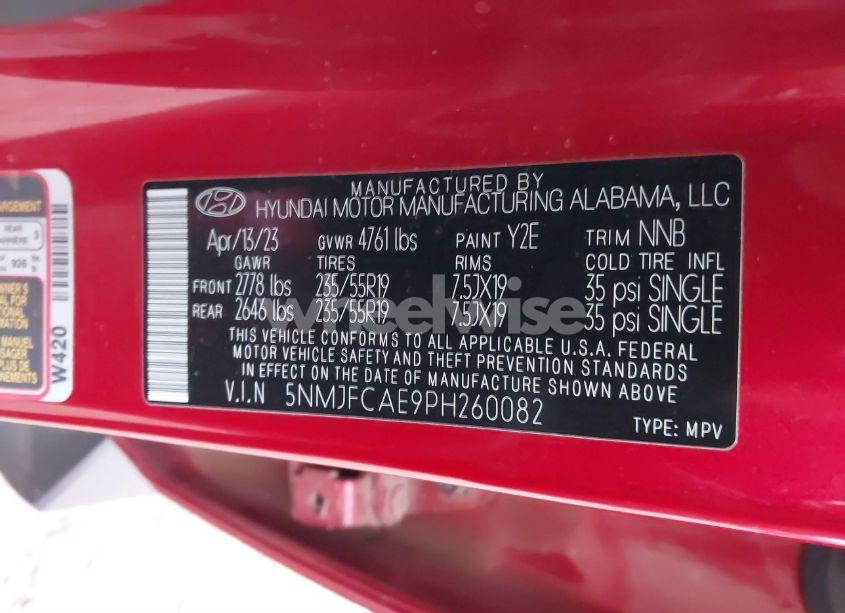 Photo 9 of 2023 Hyundai Tucson SEL (VIN 5NMJFCAE9PH260082)