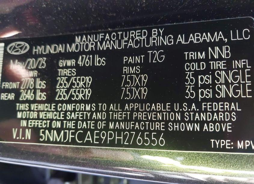 Photo 9 of 2023 Hyundai Tucson SEL (VIN 5NMJFCAE9PH276556)