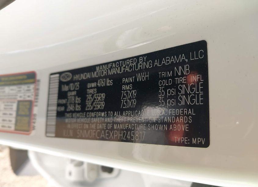 Photo 9 of 2023 Hyundai Tucson SEL (VIN 5NMJFCAEXPH245817)