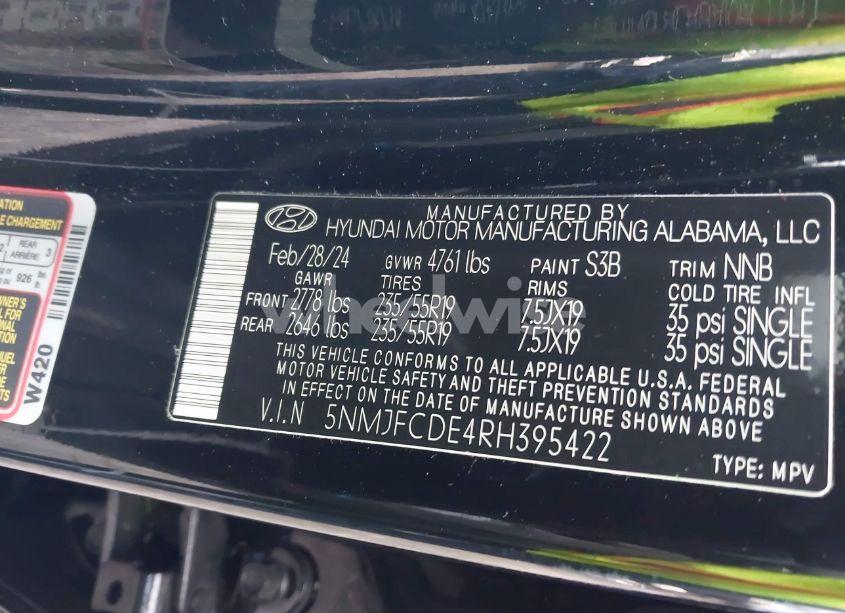 Photo 9 of 2024 Hyundai Tucson SEL (VIN 5NMJFCDE4RH395422)