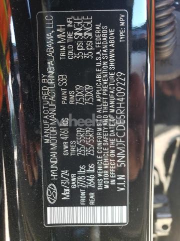 Photo 8 of 2024 HYUNDAI TUCSON SEL (VIN 5NMJFCDE5RH409229)