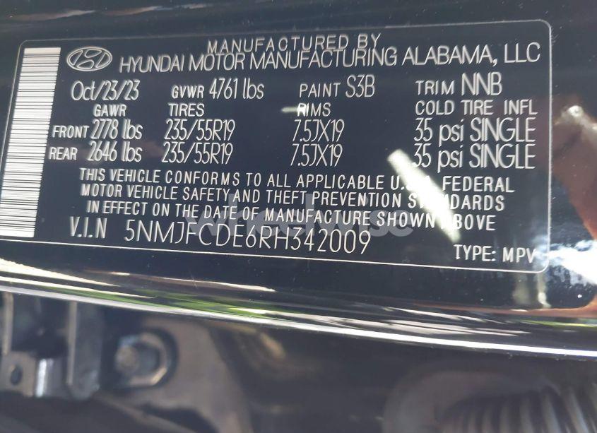 Photo 9 of 2024 Hyundai Tucson SEL (VIN 5NMJFCDE6RH342009)