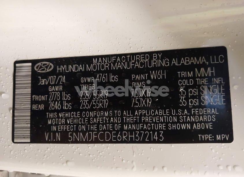 Photo 9 of 2024 Hyundai Tucson SEL (VIN 5NMJFCDE6RH372143)