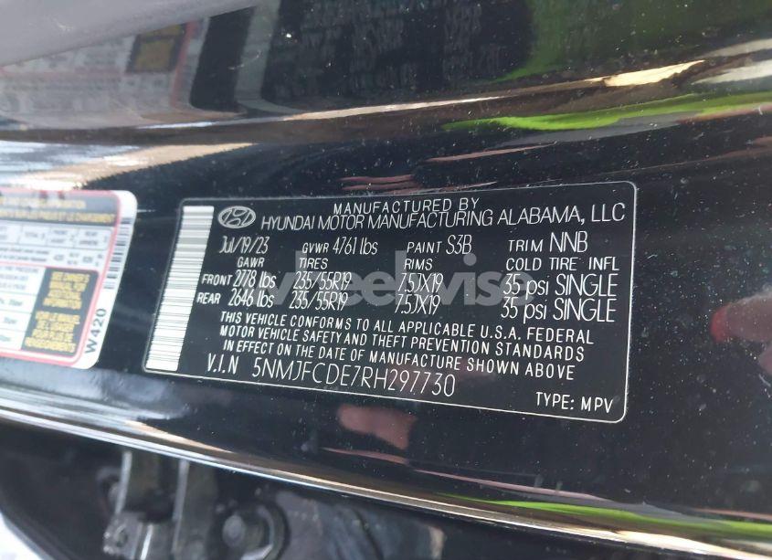 Photo 9 of 2024 Hyundai Tucson SEL (VIN 5NMJFCDE7RH297730)