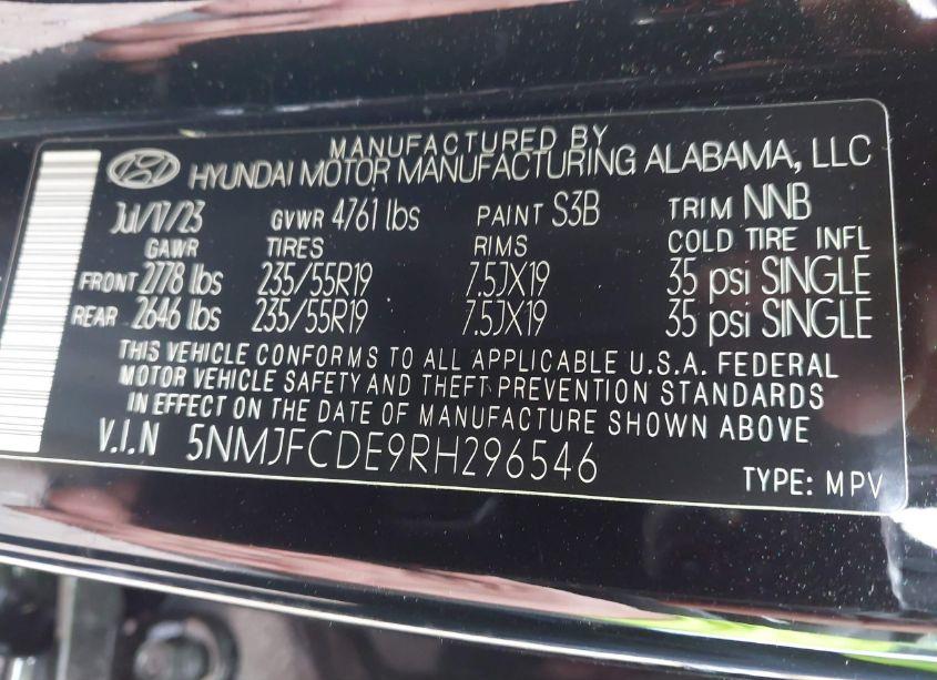 Photo 9 of 2024 Hyundai Tucson SEL (VIN 5NMJFCDE9RH296546)