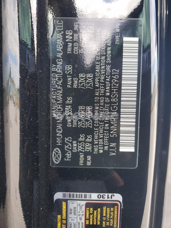 Photo 14 of 2025 HYUNDAI SANTA FE SE (VIN 5NMP14GL8SH129612)