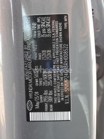 2024 HYUNDAI SANTA FE SEL (VIN 5NMP24G18RH008522) main photo