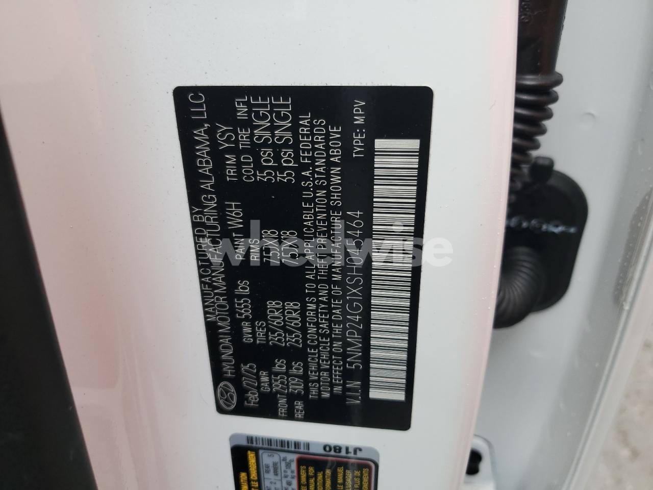 Photo 12 of 2025 HYUNDAI SANTA FE SEL (VIN 5NMP24G1XSH045464)