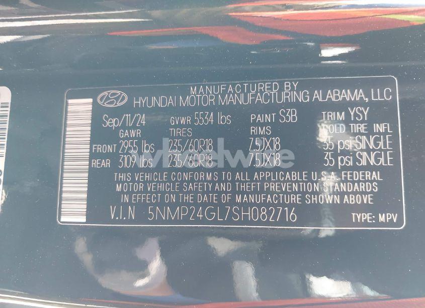 Photo 9 of 2025 Hyundai Santa FE SEL (VIN 5NMP24GL7SH082716)