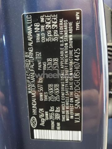 Photo 10 of 2025 HYUNDAI SANTA FE SEL (VIN 5NMP2DGL0SH074425)