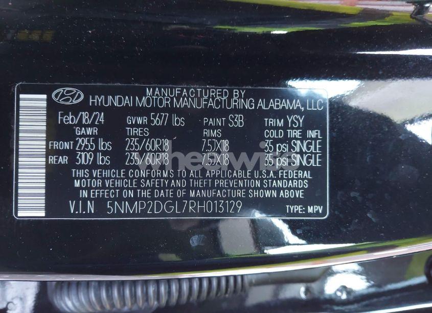 Photo 9 of 2024 Hyundai Santa FE SEL (VIN 5NMP2DGL7RH013129)