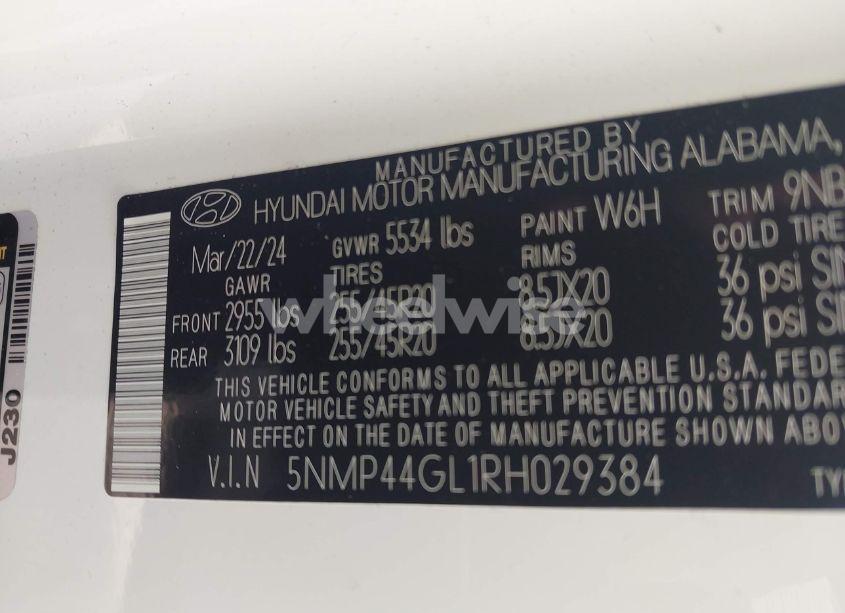 Photo 9 of 2024 Hyundai Santa FE LIMITED (VIN 5NMP44GL1RH029384)