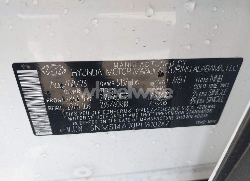 Photo 9 of 2023 Hyundai Santa FE SE (VIN 5NMS14AJ0PH610267)