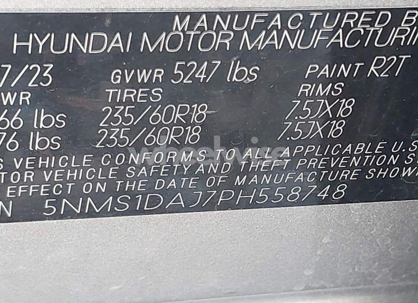 Photo 9 of 2023 Hyundai Santa FE SE (VIN 5NMS1DAJ7PH558748)