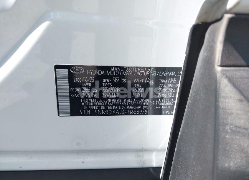 Photo 9 of 2023 Hyundai Santa FE SEL (VIN 5NMS24AJ3PH656978)