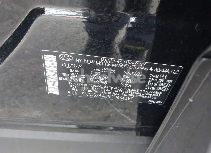 Photo 9 of 2023 Hyundai Santa FE SEL (VIN 5NMS24AJ5PH634397)
