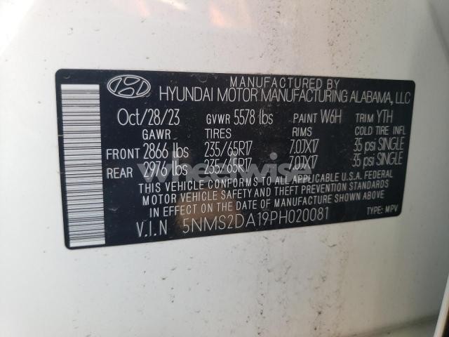 Photo 10 of 2023 HYUNDAI SANTA FE BLUE N/A (VIN 5NMS2DA19PH020081)