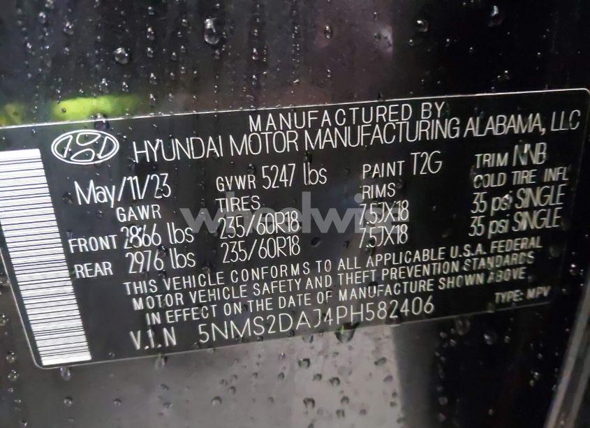 Photo 9 of 2023 Hyundai Santa FE SEL (VIN 5NMS2DAJ4PH582406)