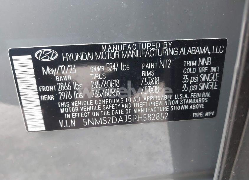 Photo 9 of 2023 Hyundai Santa FE SEL (VIN 5NMS2DAJ5PH582852)