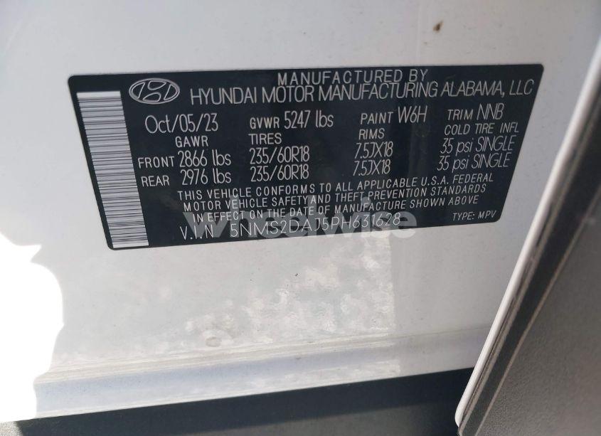 Photo 9 of 2023 Hyundai Santa FE SEL (VIN 5NMS2DAJ5PH631628)
