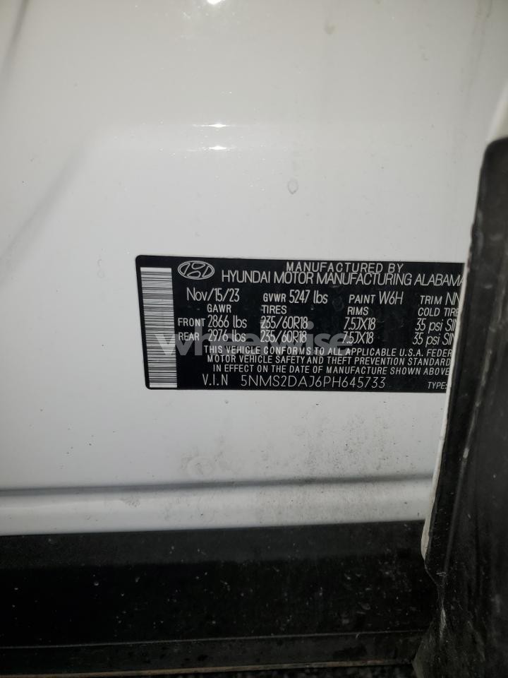 Photo 14 of 2023 HYUNDAI SANTA FE SEL (VIN 5NMS2DAJ6PH645733)