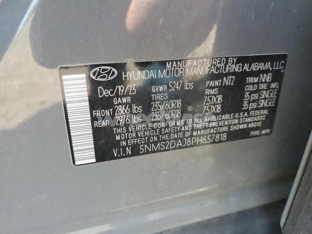 Photo 9 of 2023 HYUNDAI SANTA FE SEL (VIN 5NMS2DAJ8PH657818)