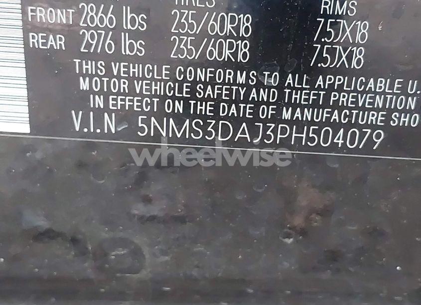 Photo 9 of 2023 Hyundai Santa FE SEL (VIN 5NMS3DAJ3PH504079)