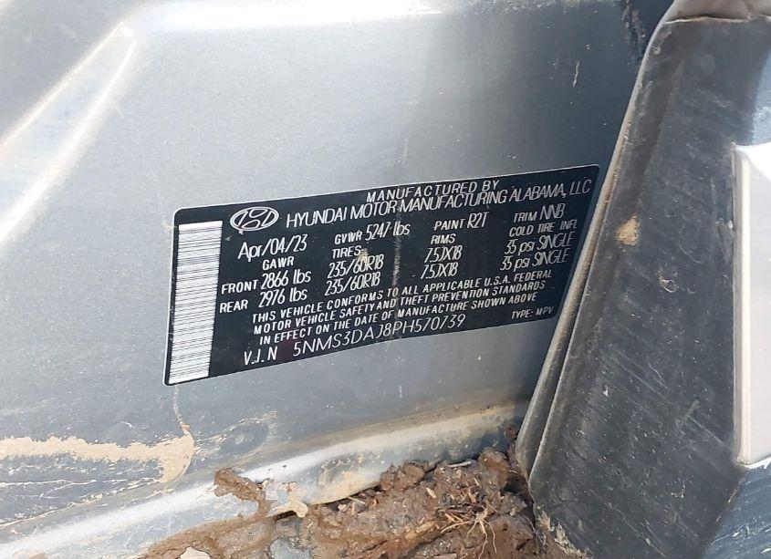 Photo 9 of 2023 Hyundai Santa FE SEL (VIN 5NMS3DAJ8PH570739)