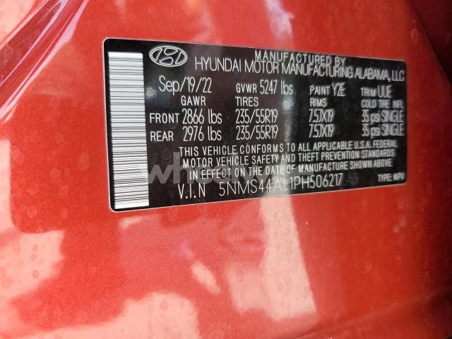 2023 HYUNDAI SANTA FE LIMITED (VIN 5NMS44AL1PH506217) main photo