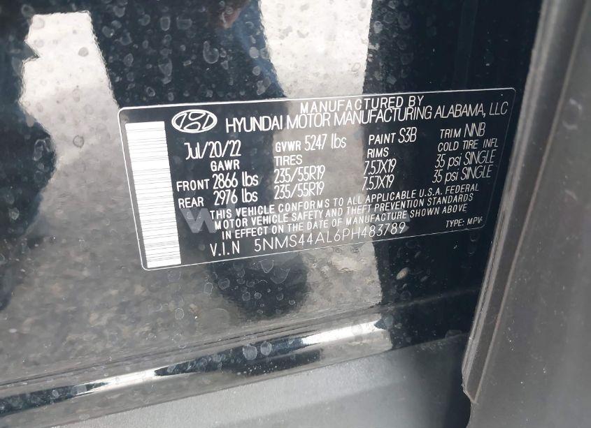 Photo 9 of 2023 Hyundai Santa FE LIMITED (VIN 5NMS44AL6PH483789)