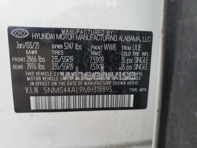 Photo 13 of 2021 HYUNDAI SANTA FE LIMITED N/A (VIN 5NMS44AL9MH318895)