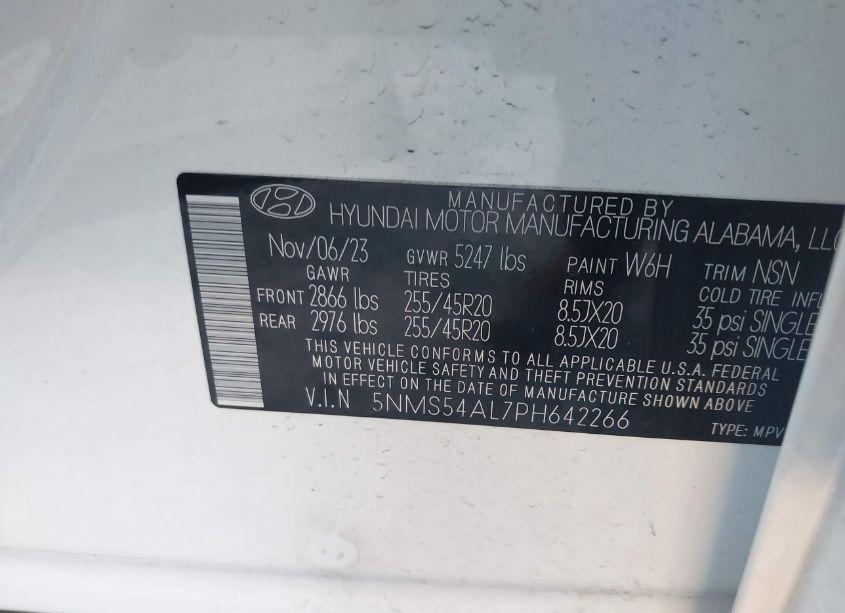 Photo 9 of 2023 Hyundai Santa FE CALLIGRAPHY (VIN 5NMS54AL7PH642266)
