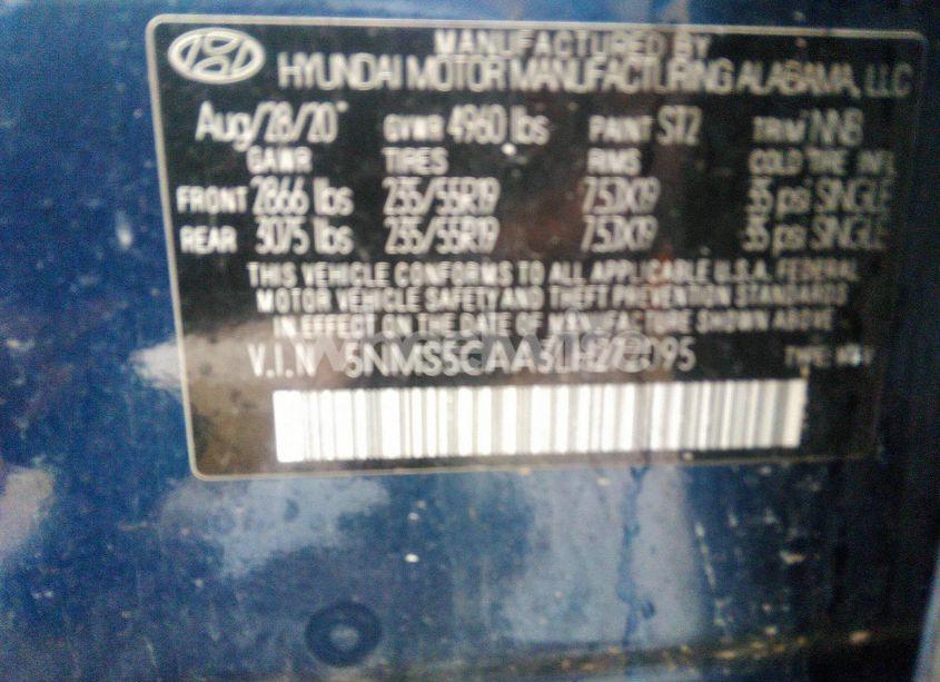 Photo 9 of 2020 Hyundai Santa FE LIMITED 2.0T (VIN 5NMS5CAA3LH272095)