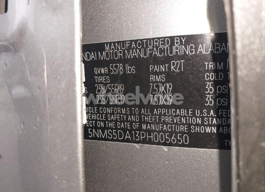 Photo 9 of 2023 Hyundai Santa FE HYBRID LIMITED (VIN 5NMS5DA13PH005650)