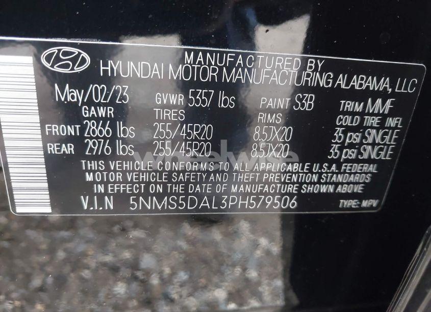 Photo 9 of 2023 Hyundai Santa FE CALLIGRAPHY (VIN 5NMS5DAL3PH579506)