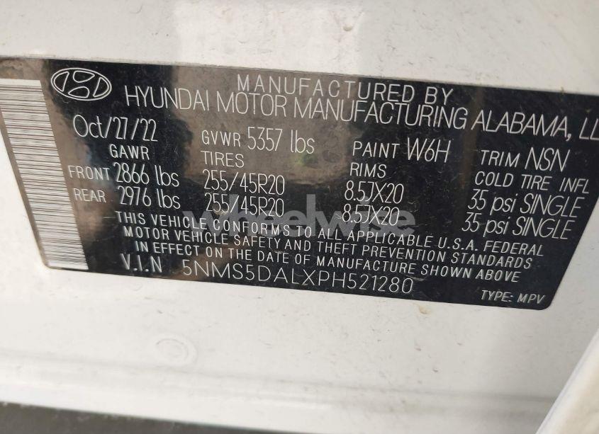 Photo 9 of 2023 Hyundai Santa FE CALLIGRAPHY (VIN 5NMS5DALXPH521280)