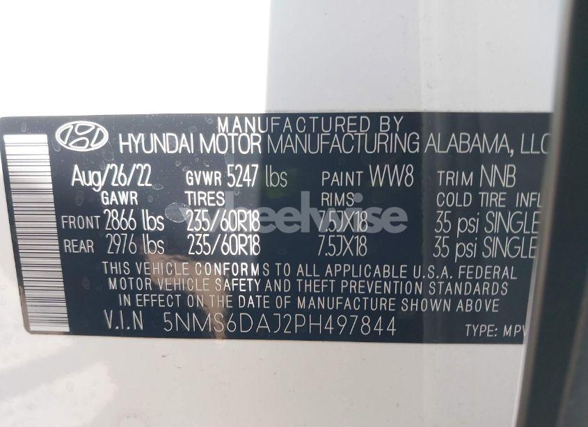 Photo 9 of 2023 Hyundai Santa FE XRT (VIN 5NMS6DAJ2PH497844)
