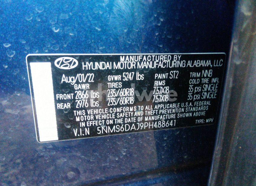 Photo 9 of 2023 Hyundai Santa FE XRT (VIN 5NMS6DAJ9PH488641)