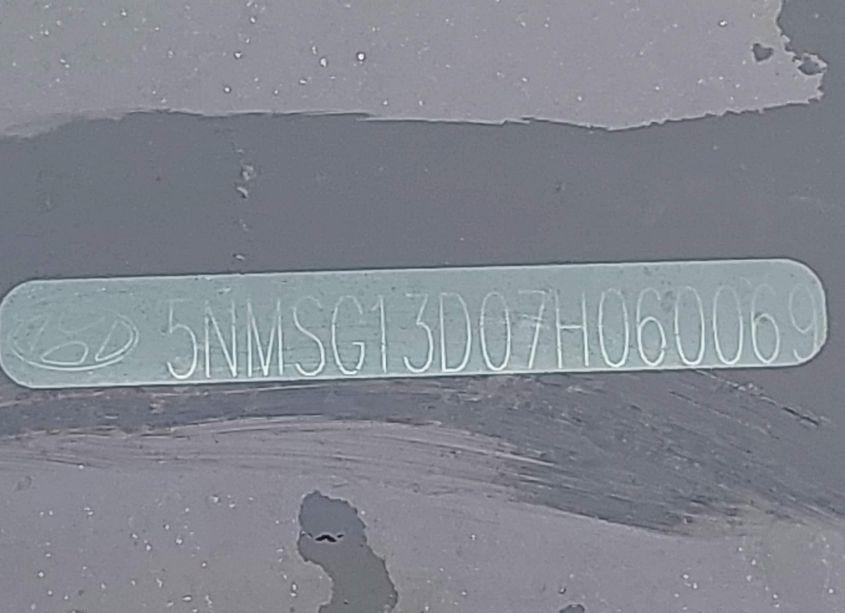 Photo 9 of 2007 Hyundai Santa FE GLS (VIN 5NMSG13D07H060069)