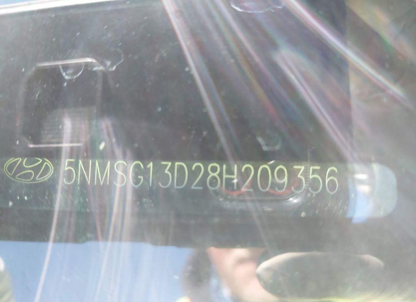 Photo 9 of 2008 Hyundai Santa FE GLS (VIN 5NMSG13D28H209356)