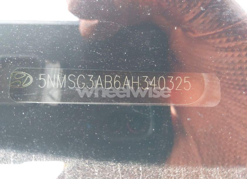 Photo 9 of 2010 Hyundai Santa FE GLS (VIN 5NMSG3AB6AH340325)