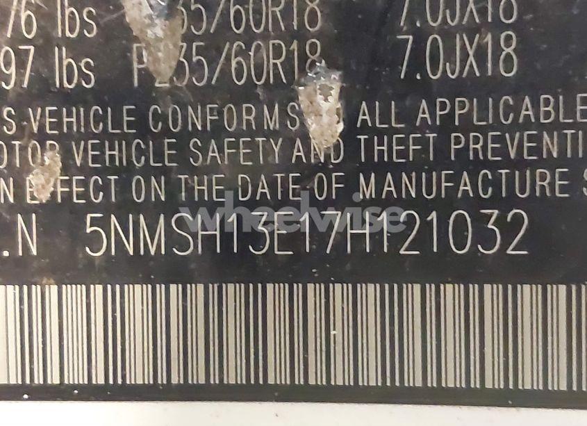 Photo 9 of 2007 Hyundai Santa FE LIMITED/SE (VIN 5NMSH13E17H121032)