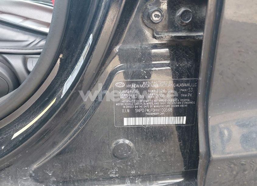 Photo 9 of 2017 Hyundai Elantra SE (VIN 5NPD74LF0HH100568)